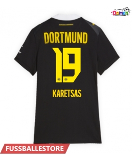 Günstige Borussia Dortmund Konstantinos Karetsas #19 Auswärtstrikot Damen 2026-27 Kurzarm